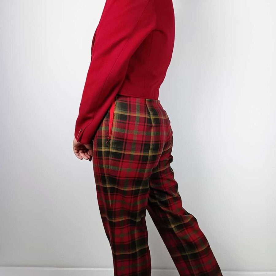 pantaloni scozzesi rossi Natale