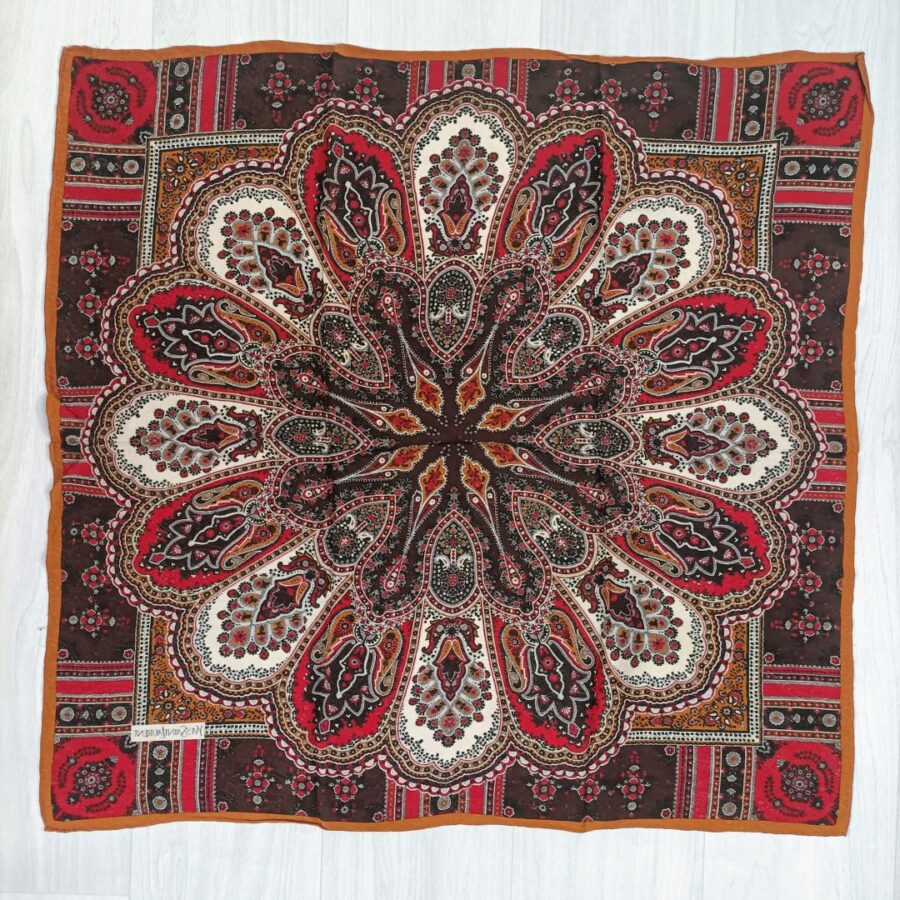 foulard vintage seventies seta