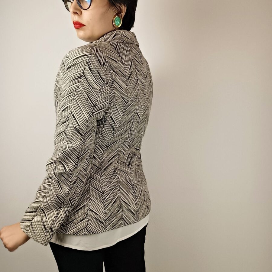 Giacca a righe optical Valentino miss V vintage 90s - immagine 3