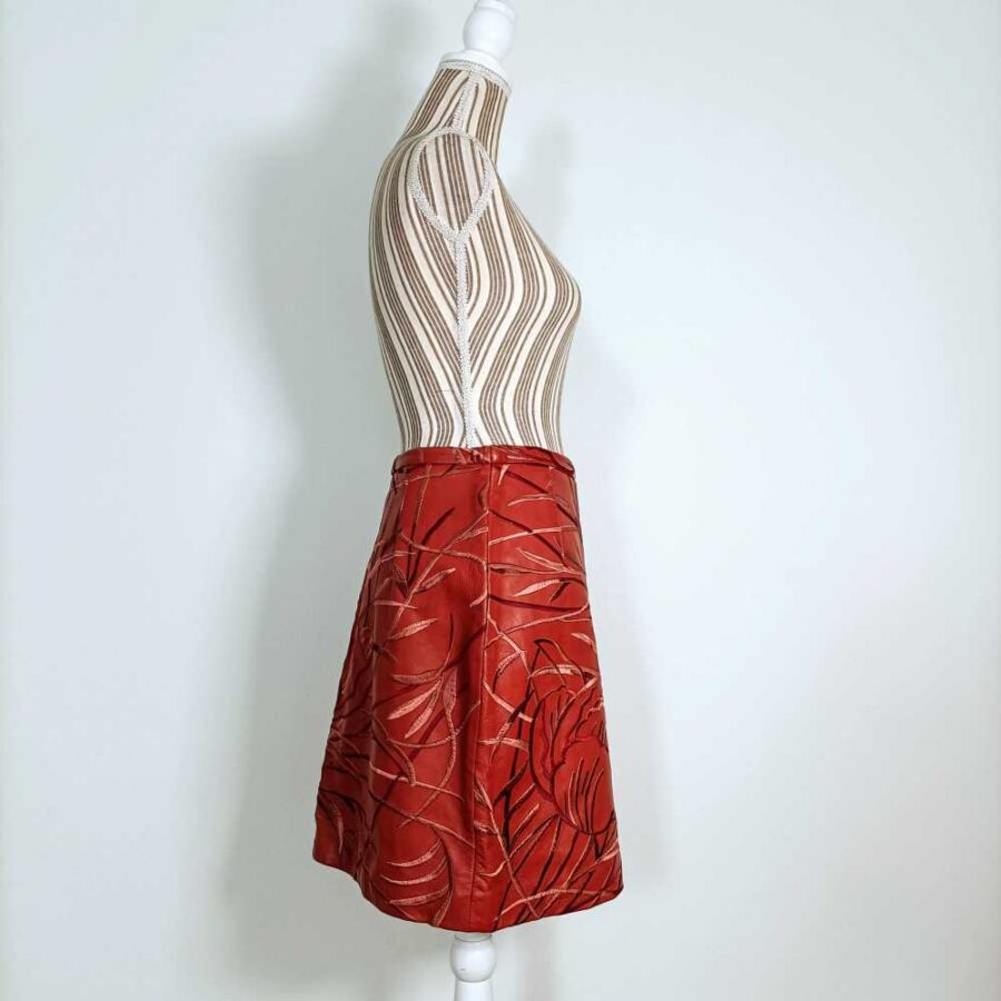 Valentino leather vintage skirt