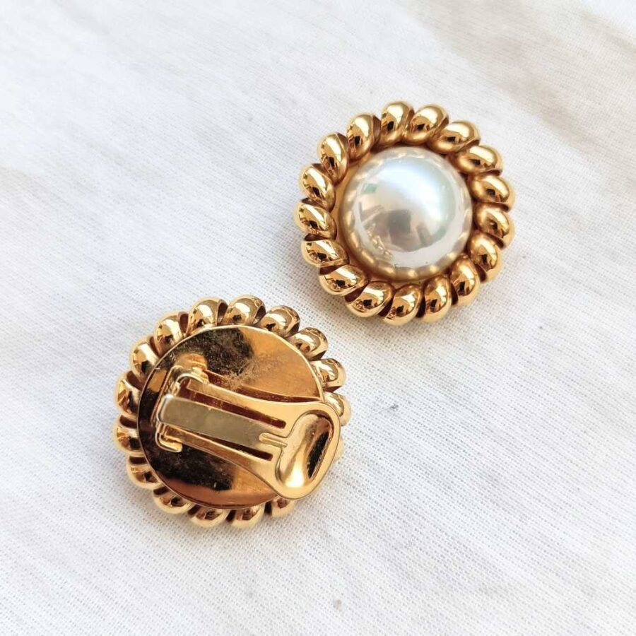 Orecchini a bottone vintage Cascio bijoux - immagine 5