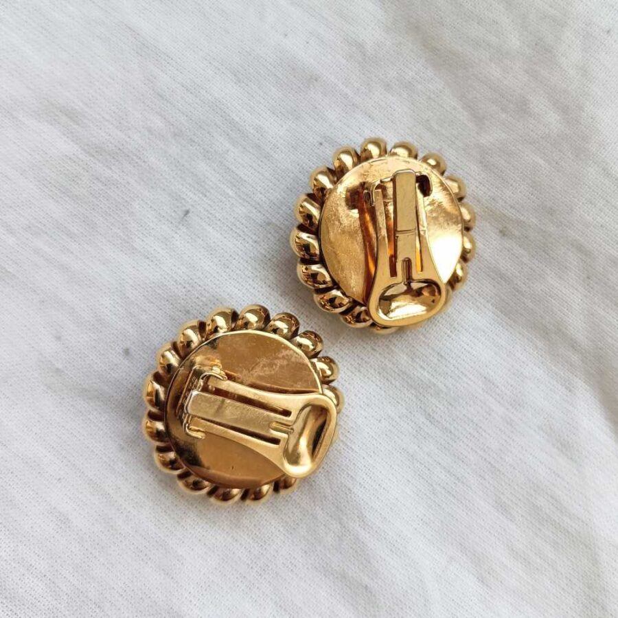 Orecchini a bottone vintage Cascio bijoux - immagine 4