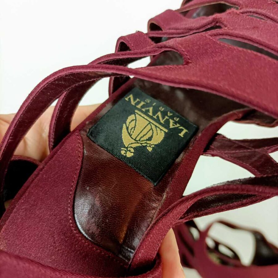 Lanvin Paris scarpe bordeaux donna - immagine 3