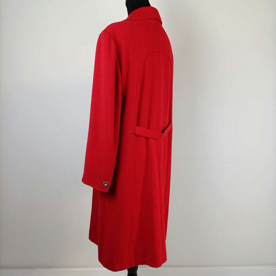 maxi cappotto rosso vintage