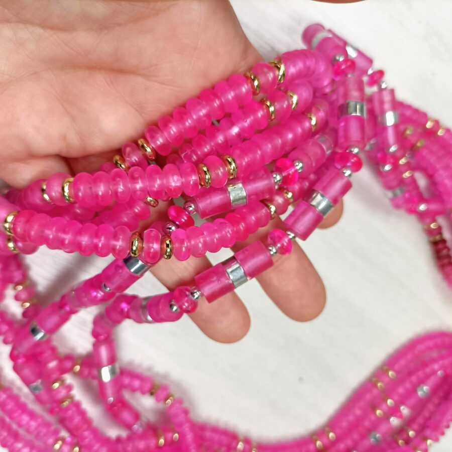 vintage necklace pink