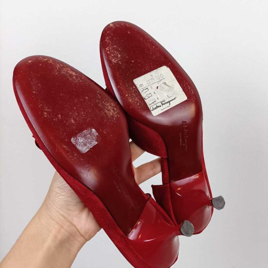 scarpe rosse con tacco vintage