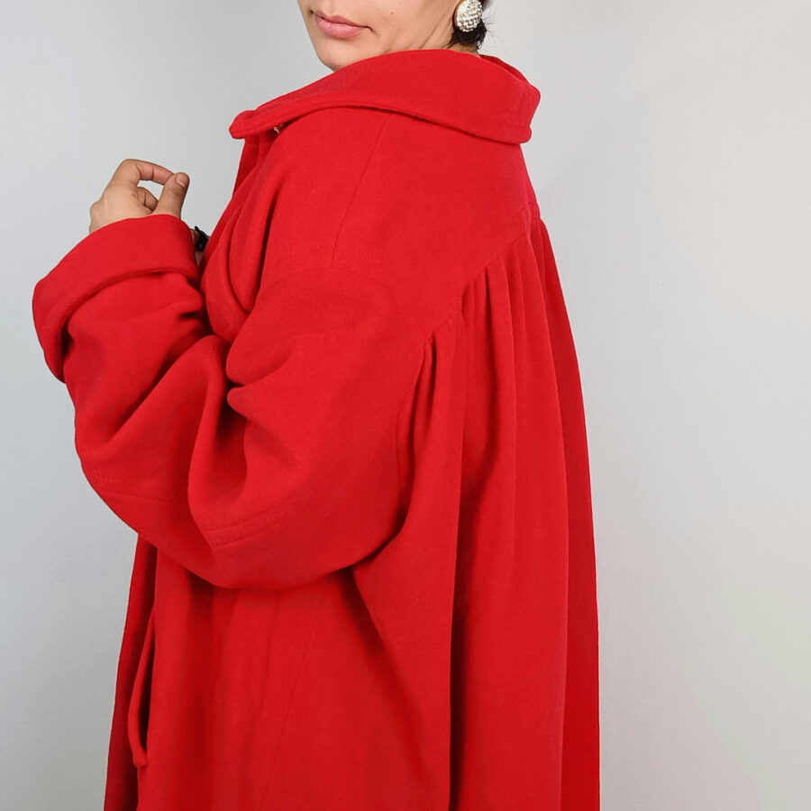 vintage red maxi coat