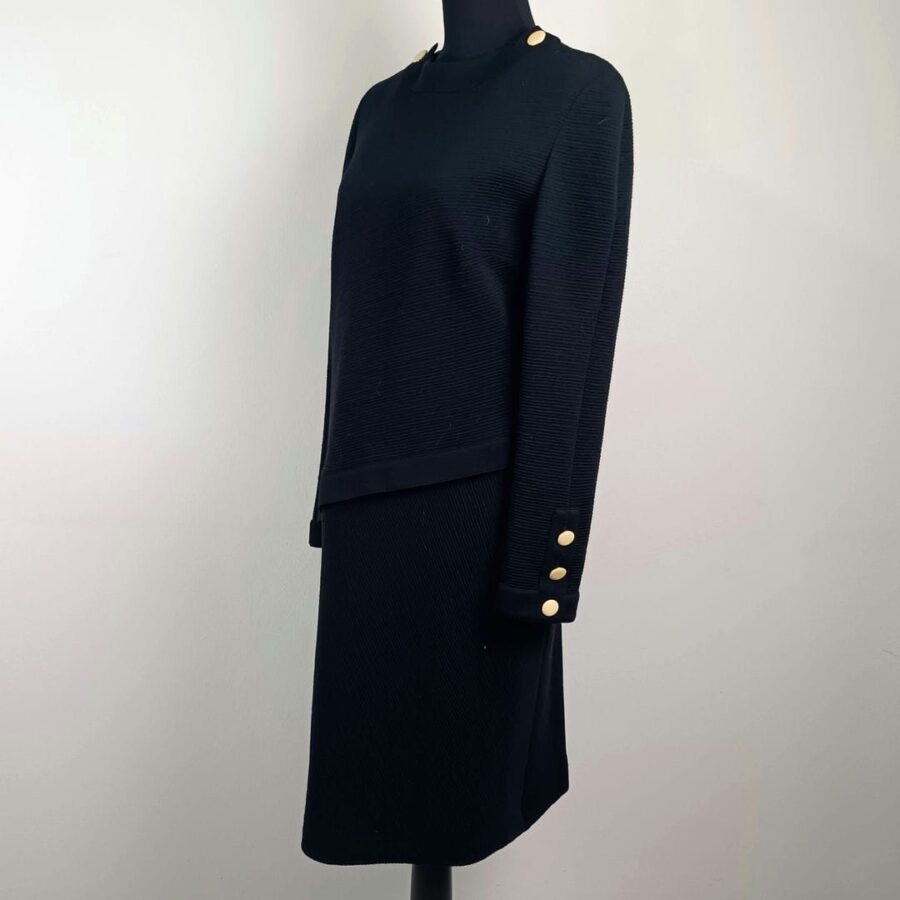 Abito midi nero Louis Feraud - immagine 5