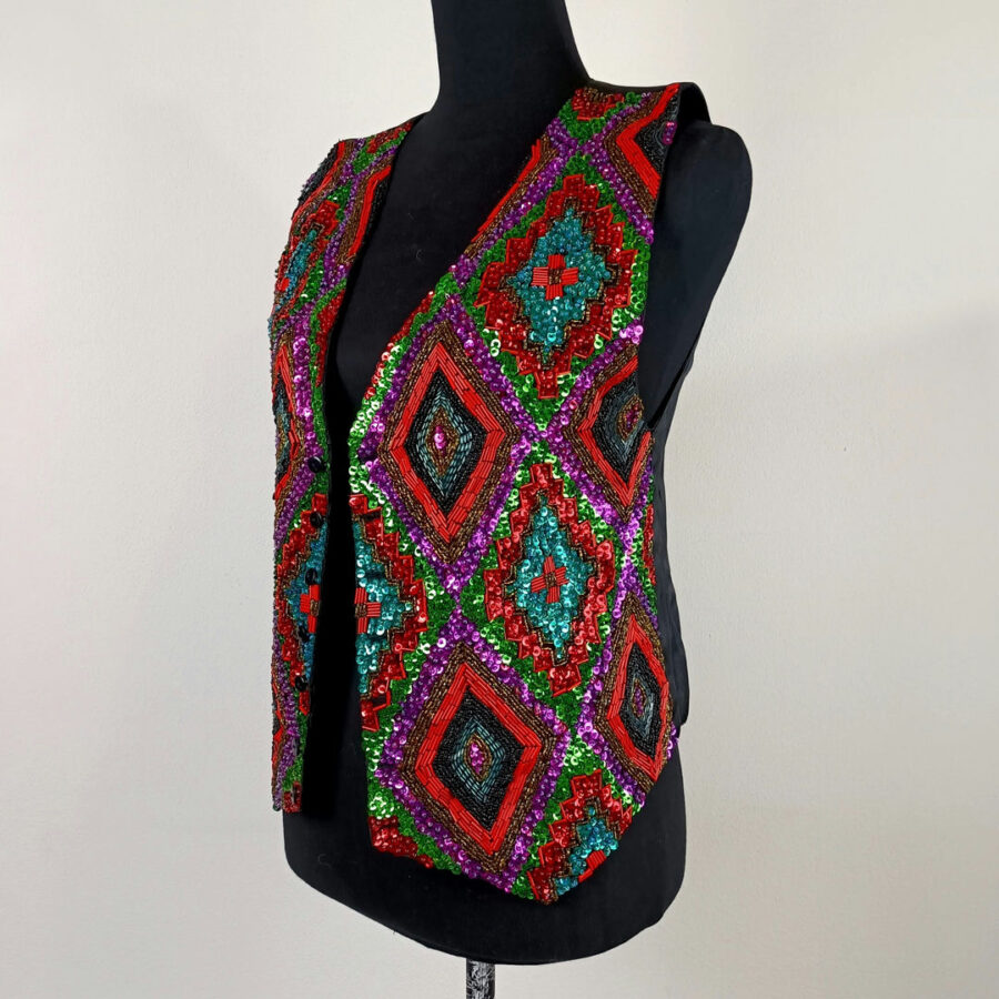 vestito vintage multicolore