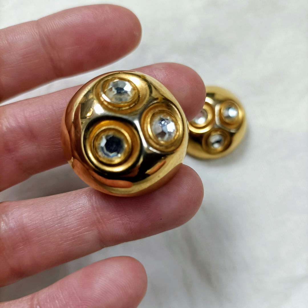 orecchini vintage con strass