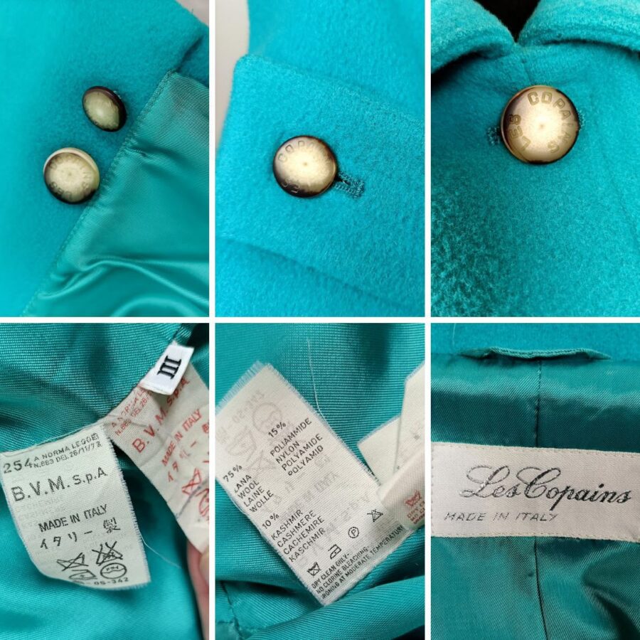 vintage teal coat