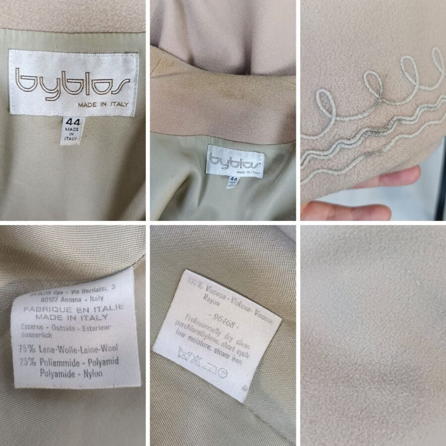 Cappotto senza bottoni Byblos 90s - immagine 9