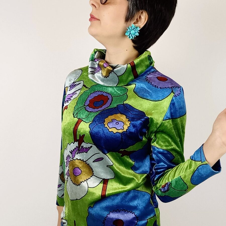Orecchini a clip Sixties a fiore - immagine 2
