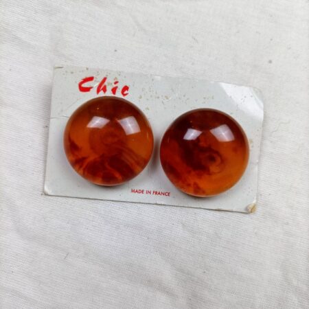 Orecchini in bachelite simil ambra
