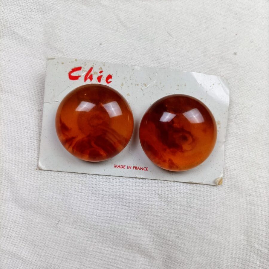 Orecchini in bachelite simil ambra