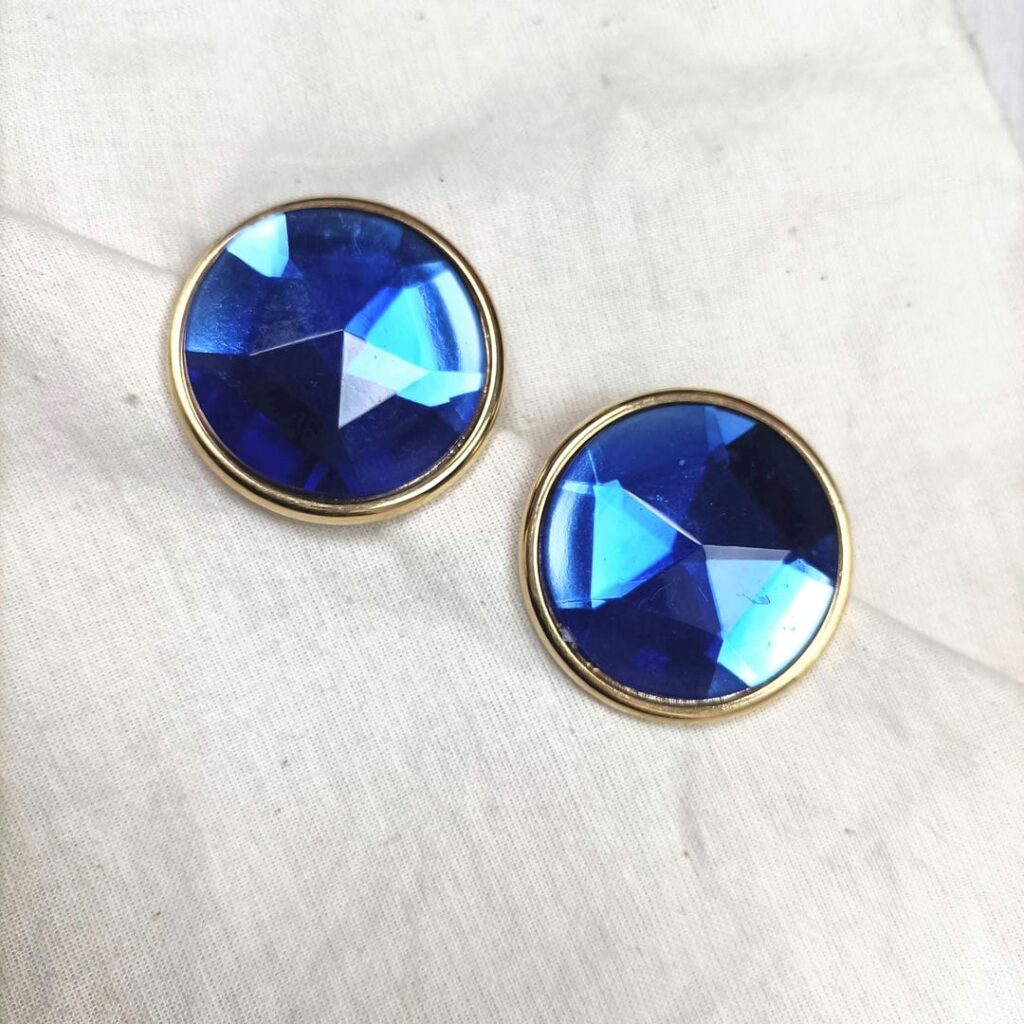 Boucles D'oreilles Vintage Années 80/90 - Anneaux Or Clip - Occasion