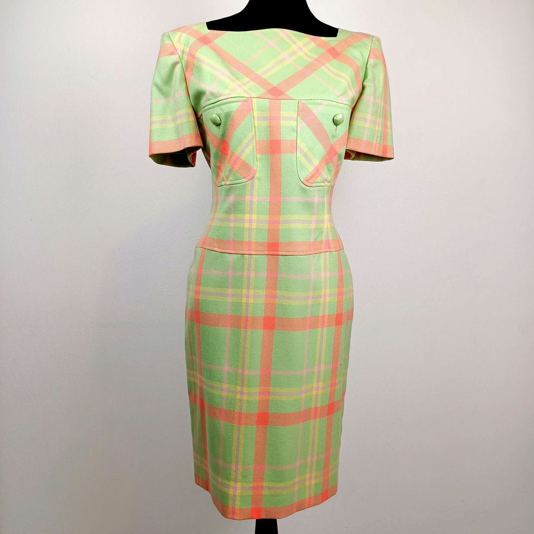 Vestito verde pastello Valentino boutique - immagine 3