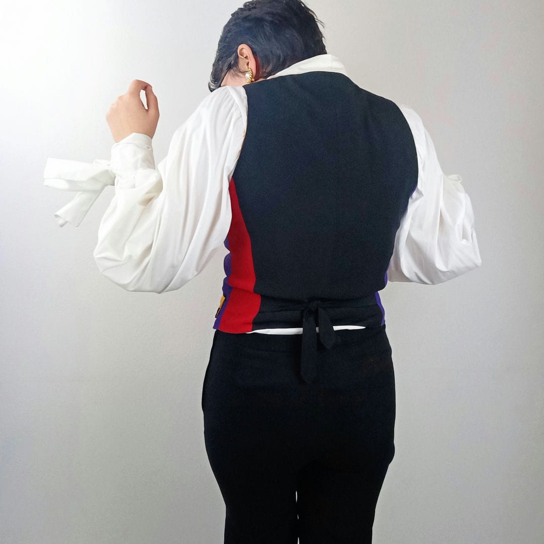 Moschino 1991 gilet iconico arcobaleno - immagine 6