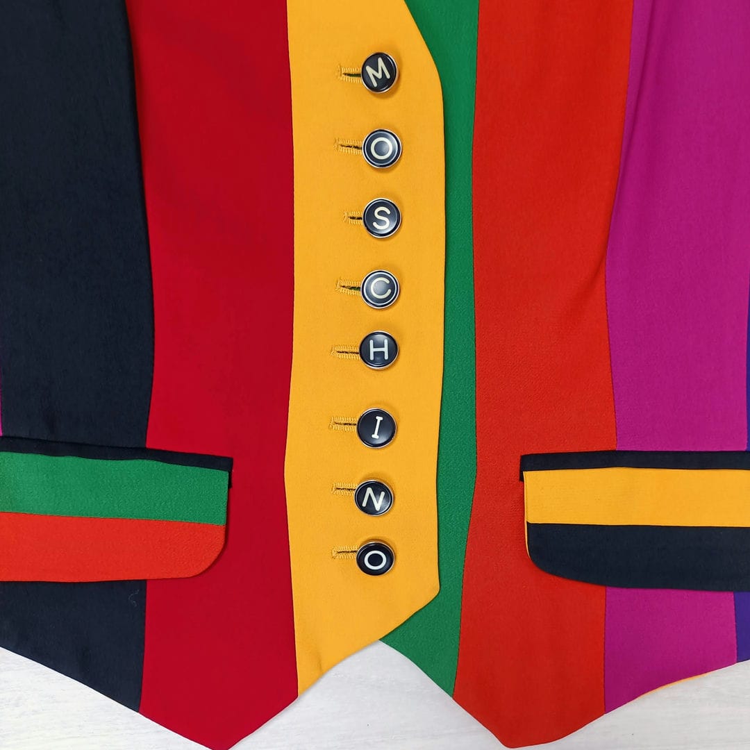 Moschino 1991 gilet iconico arcobaleno - immagine 5