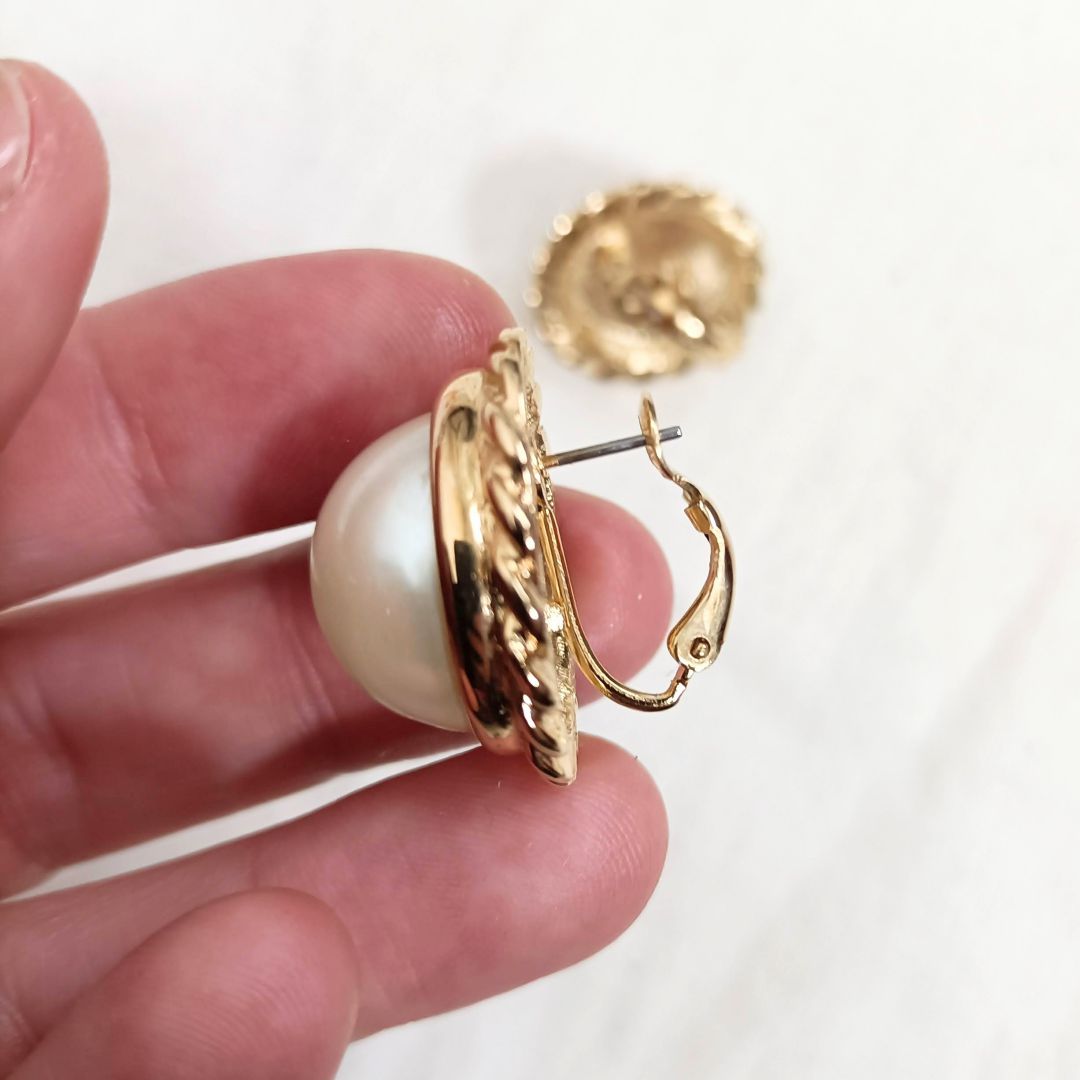 orecchini di perle vintage