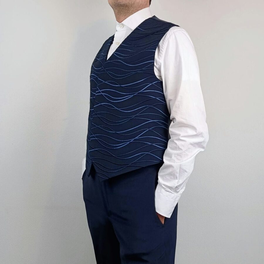 Abito da sposo vintage blu Carlo Pignatelli Cerimonia - immagine 2