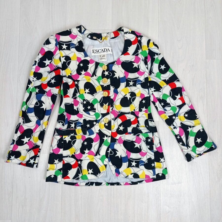 giacca fantasia multicolore vintage