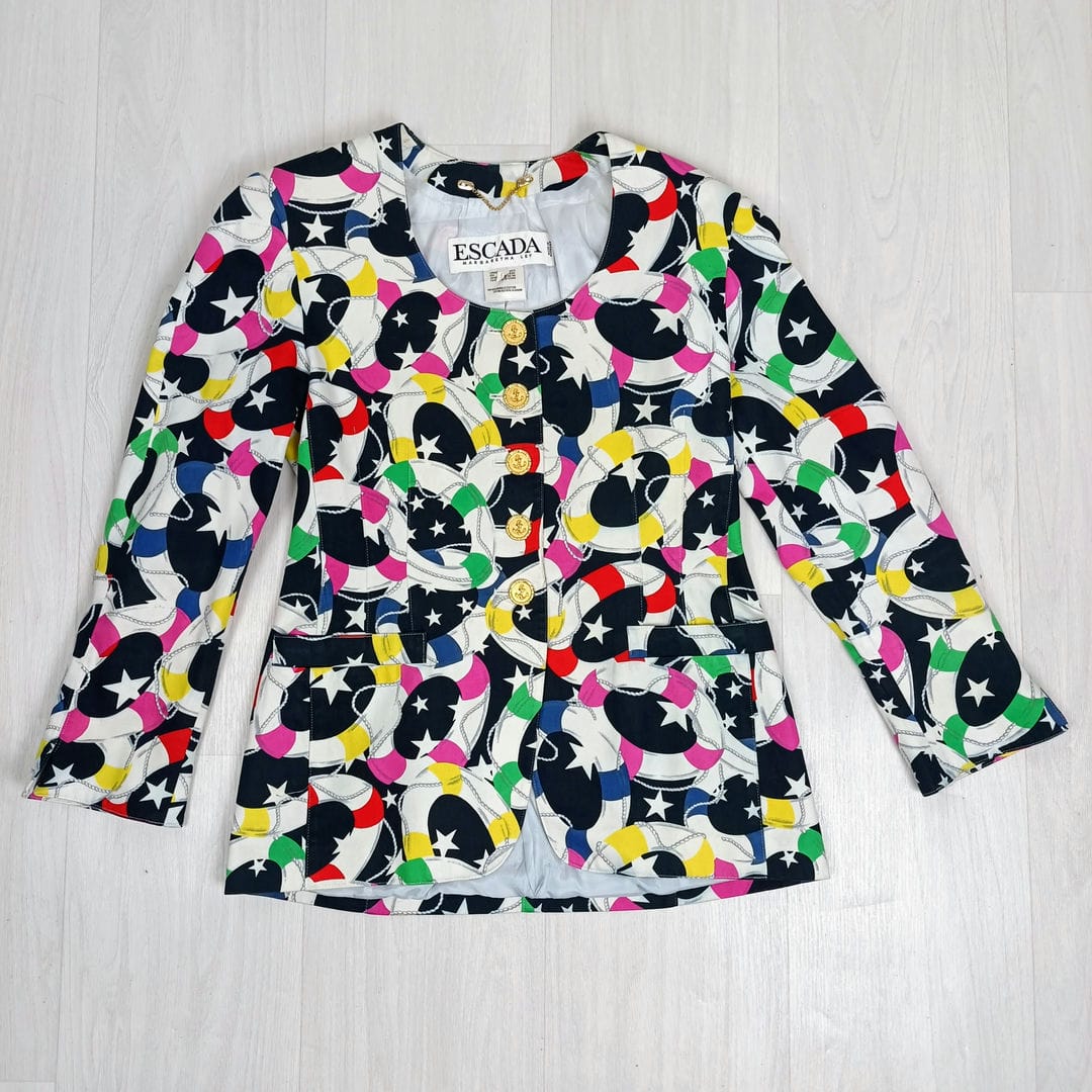 giacca fantasia multicolore vintage