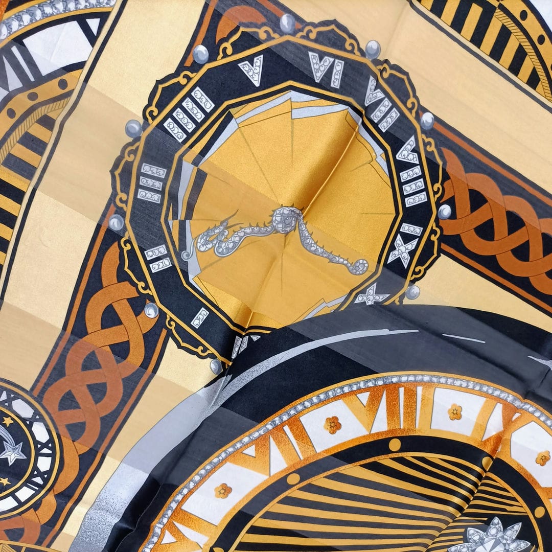 sciarpa seta con orologi