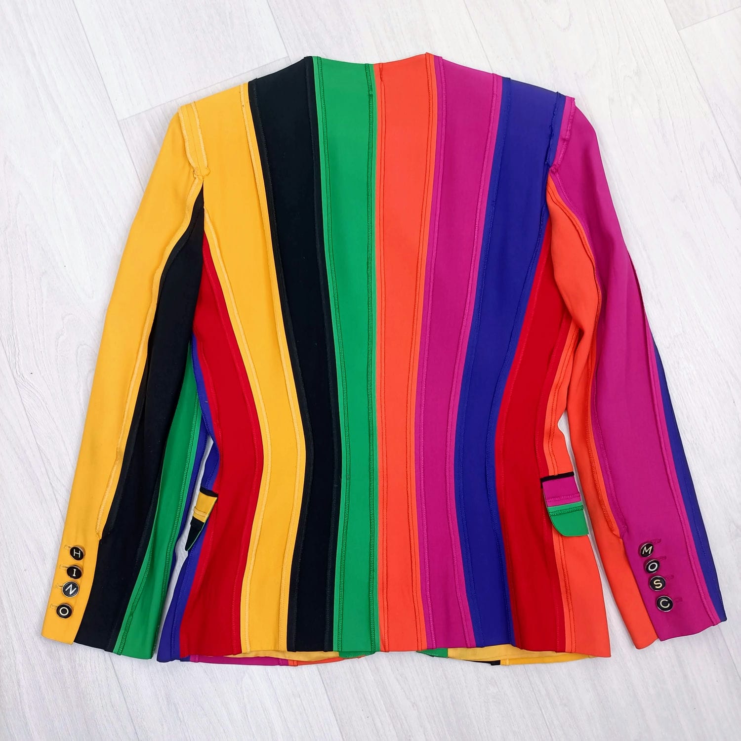 Moschino rainbow giacca a righe vintage 1991 - immagine 3