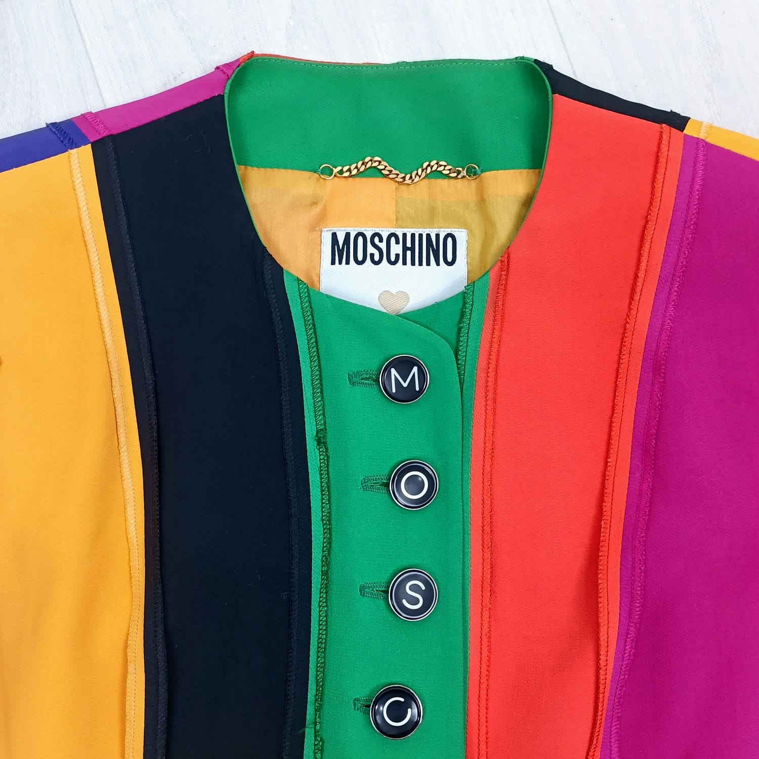 Moschino rainbow giacca a righe vintage 1991 - immagine 4