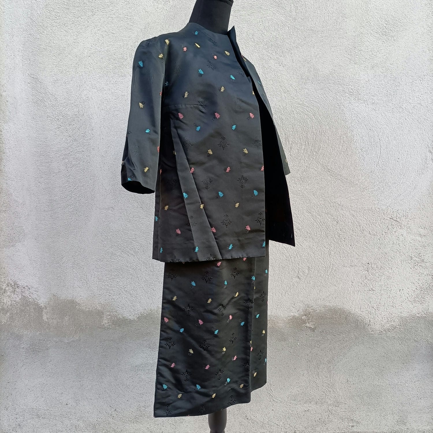 completo nero vintage cerimonia