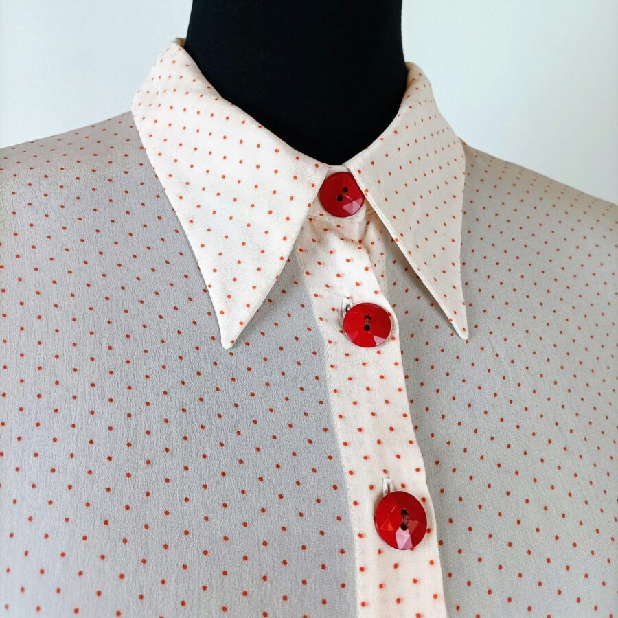 camicia a pois vintage