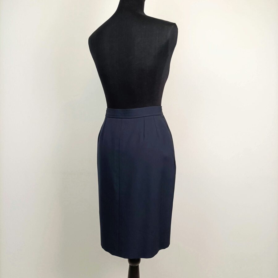 vintage blue pencil skirt