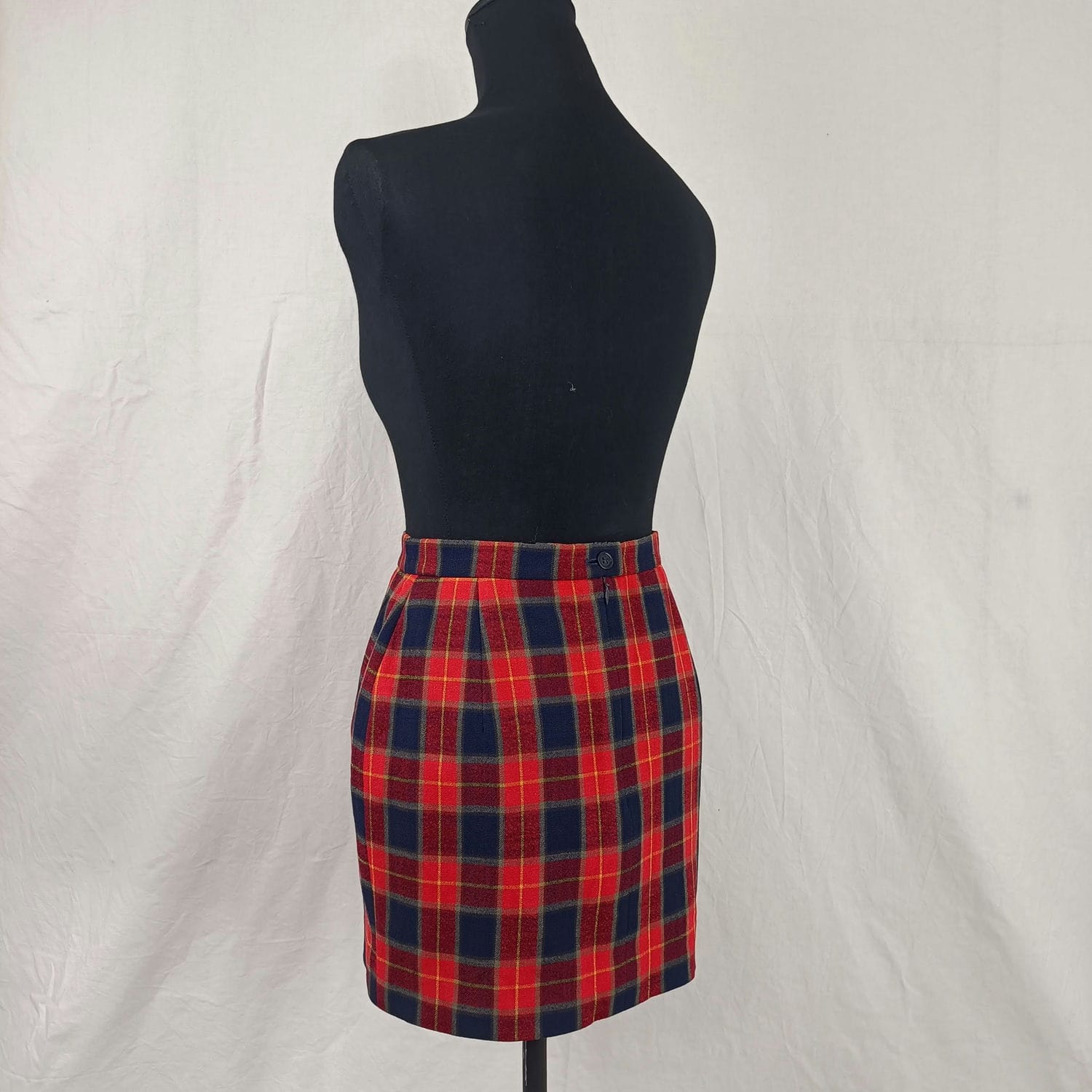 minigonna tartan rossa