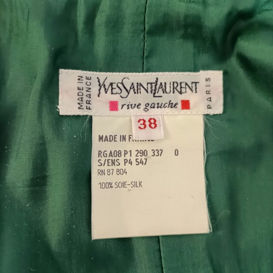 yves saint laurent vintage green suit