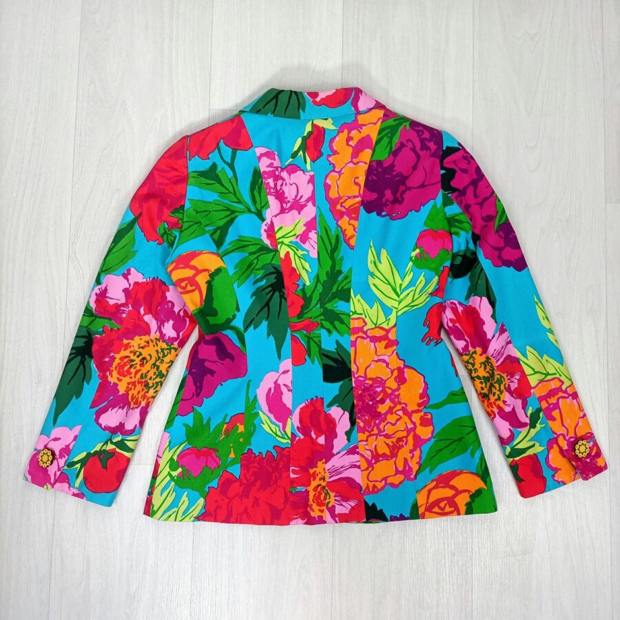 giacca a fiori colorata Moschino