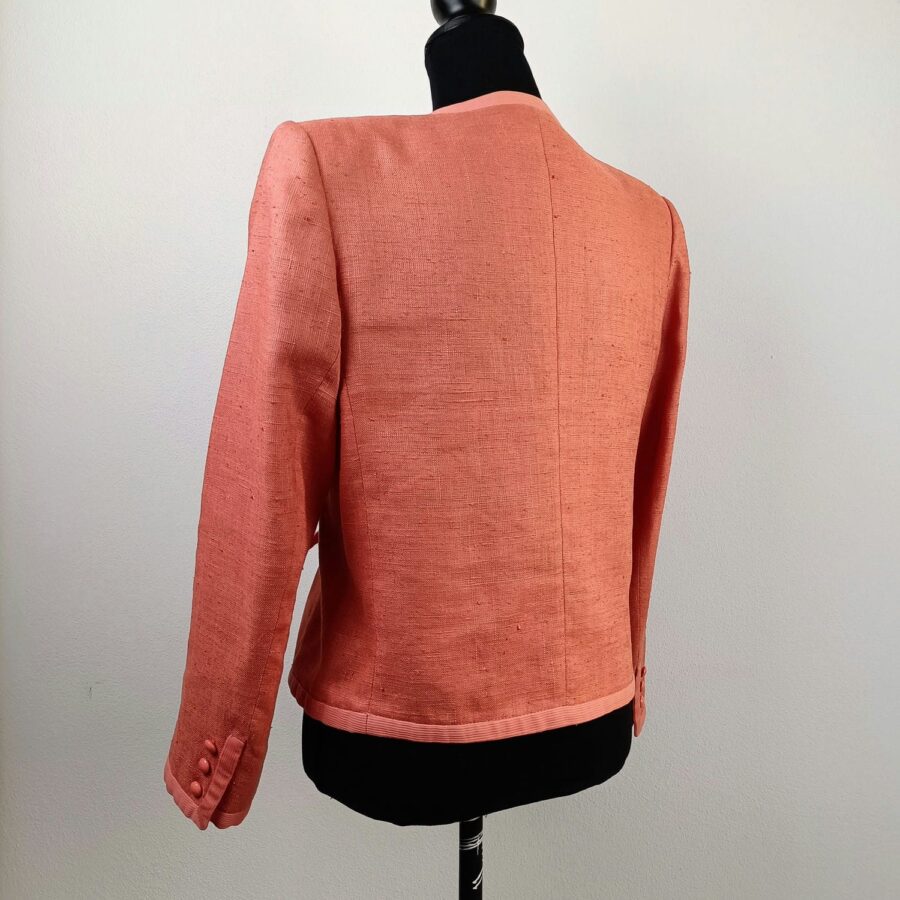 blazer lino rosa vintage anni 80
