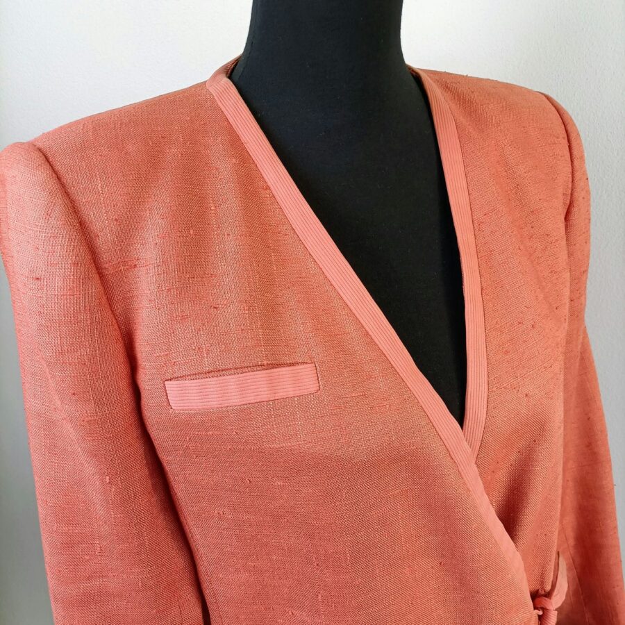 giacca lino rosa vintage anni 80