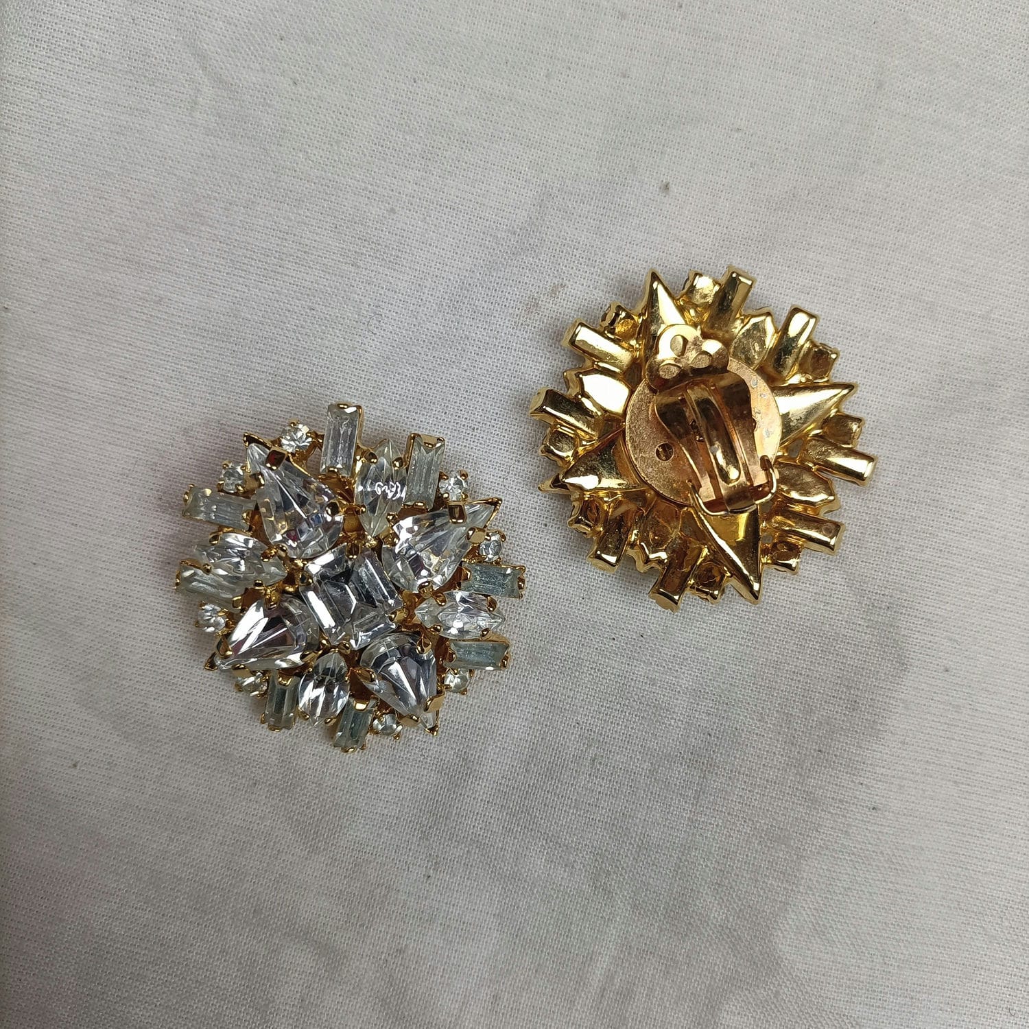 Orecchini fiocco di neve vintage anni 80 - immagine 3