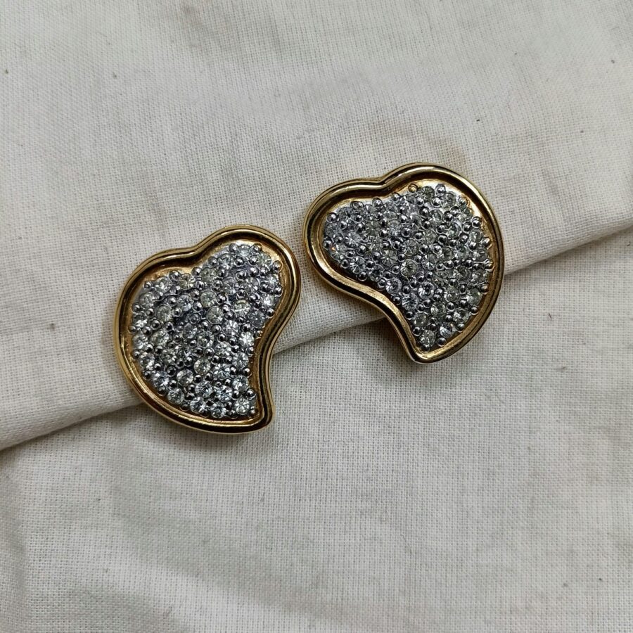 Orecchini YSL vintage a forma di cuore