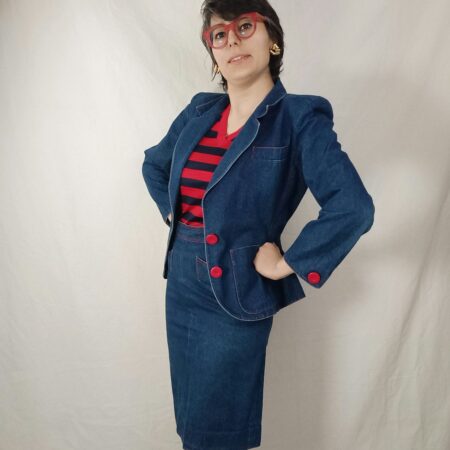 Tailleur in denim YSL