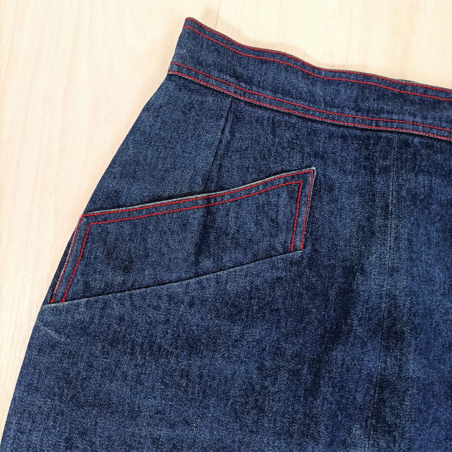 vintage denim skirt Yves Saint Laurent YSL