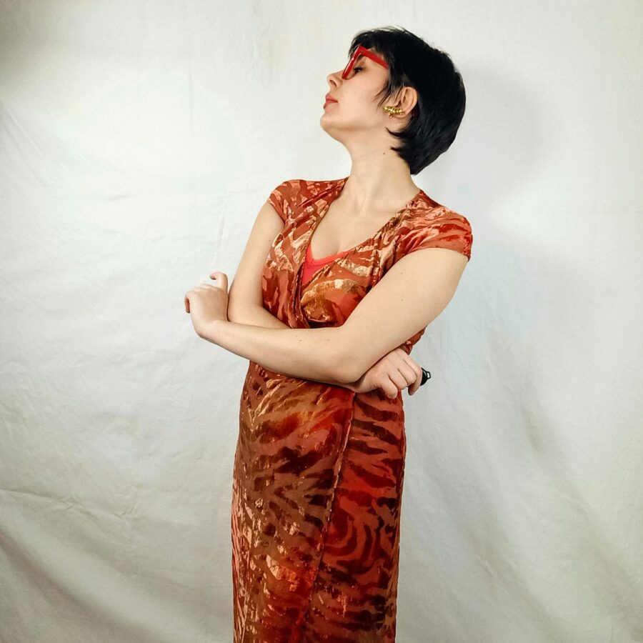 vestito vintage tigrato