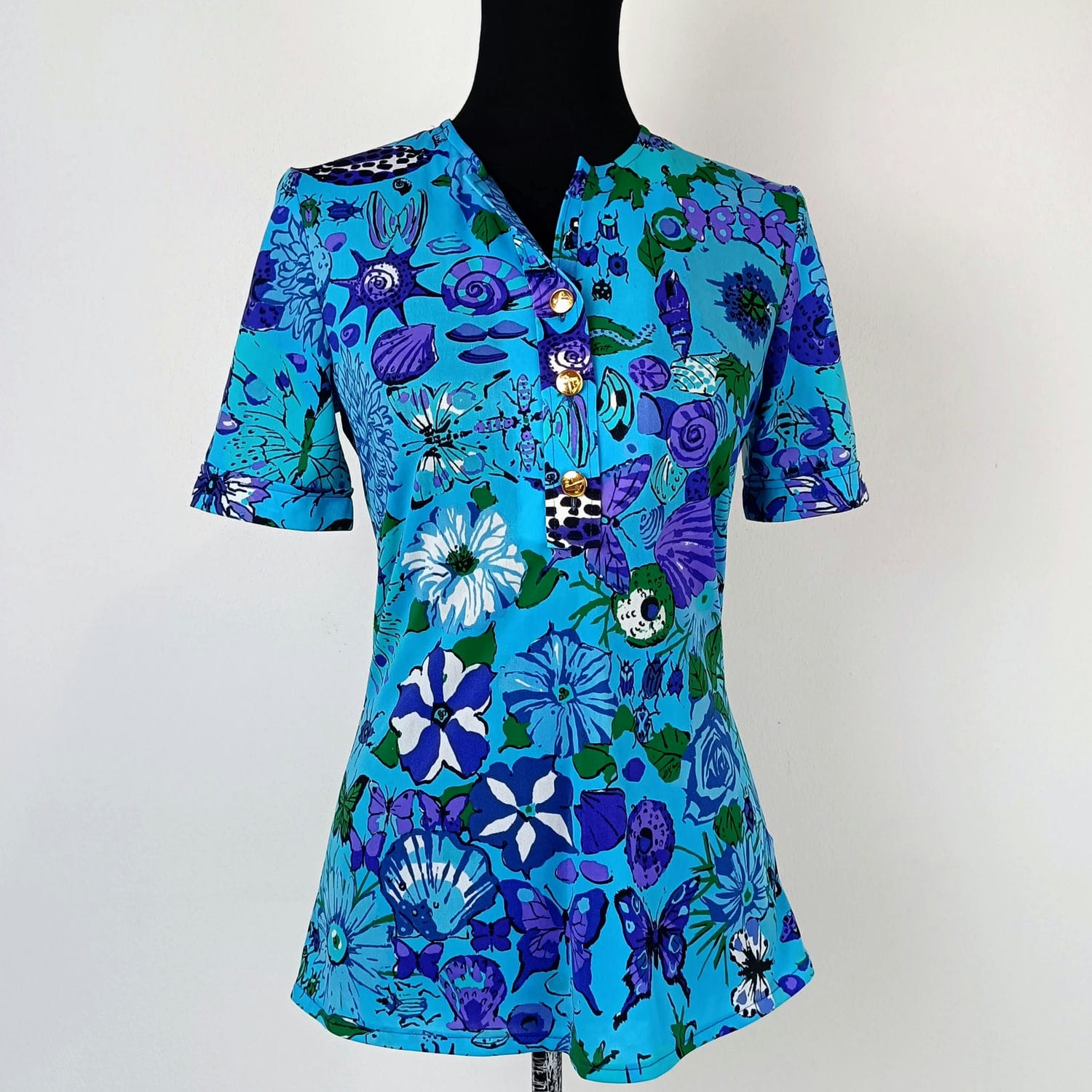 Ken Scott camicia a fiori anni 60