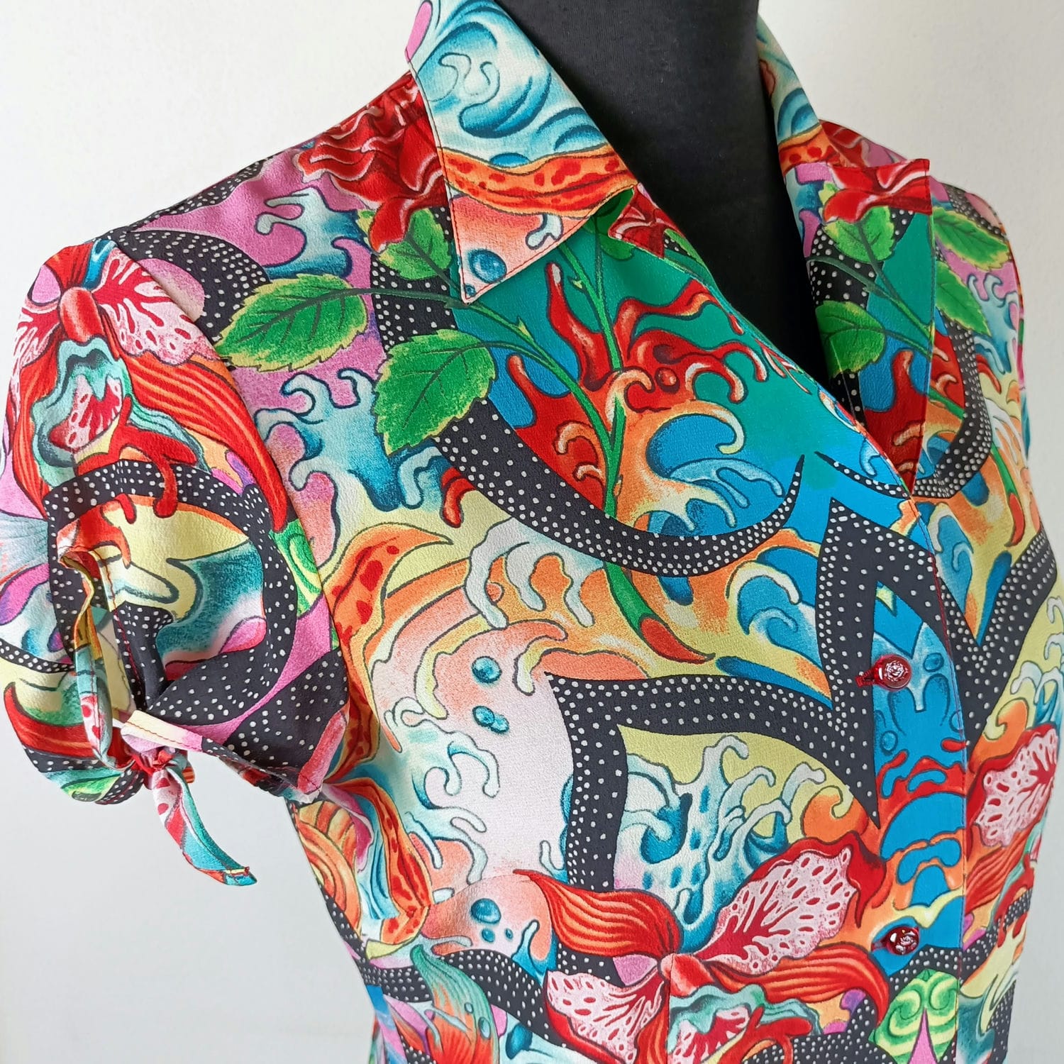 camicia a fiori vintage