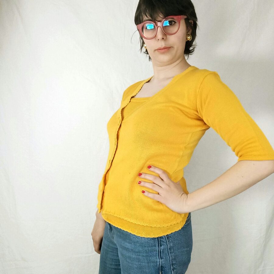 twin set giallo vintage