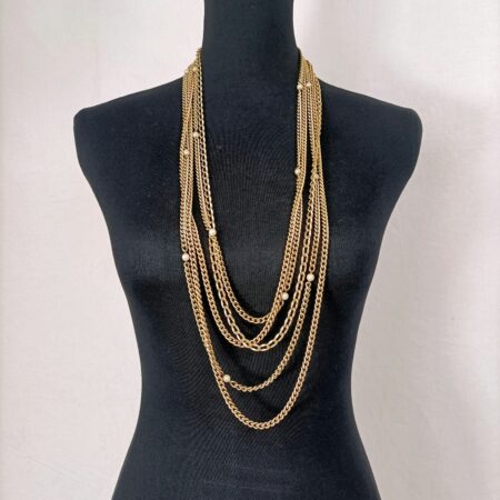 collana a catena dorata vintage 1960s