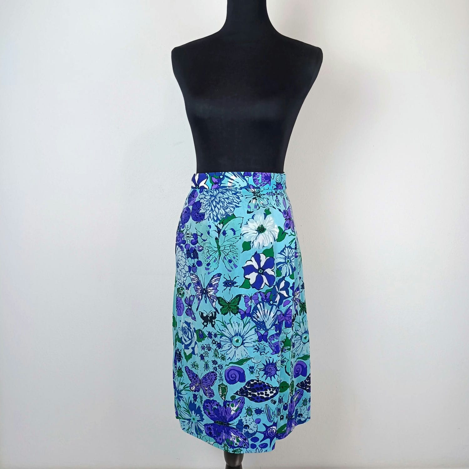 gonna a fiori vintage anni 60