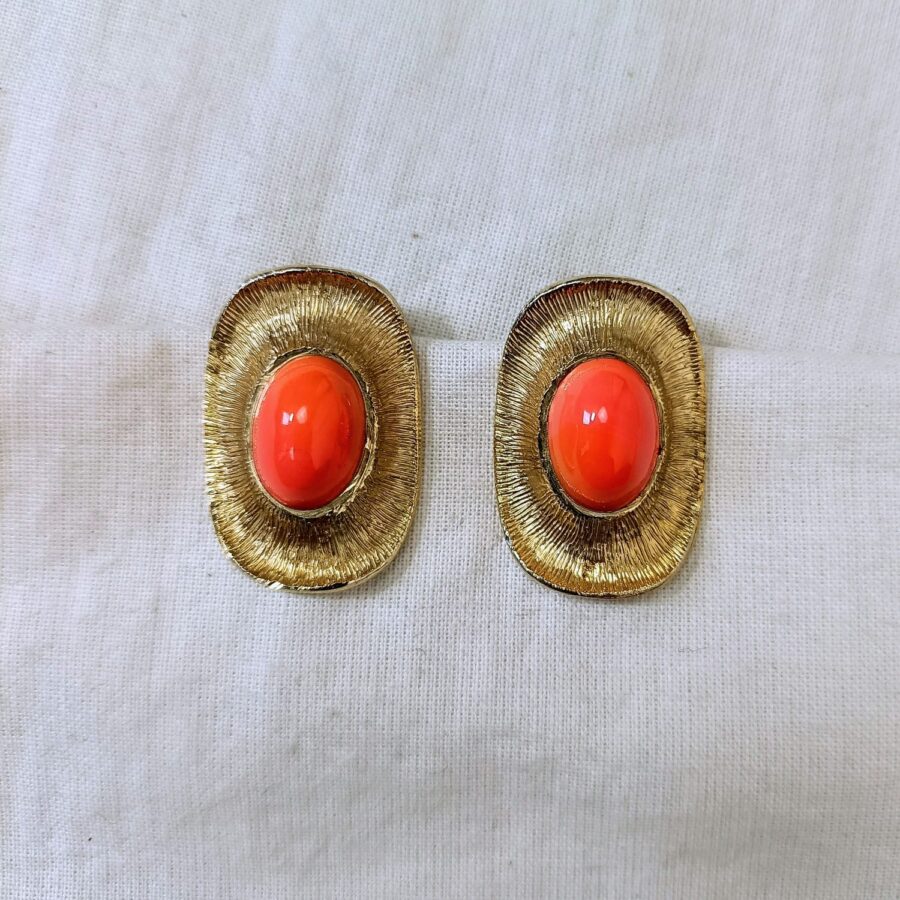 orecchini arancioni vintage