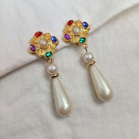 orecchini pendenti con perla